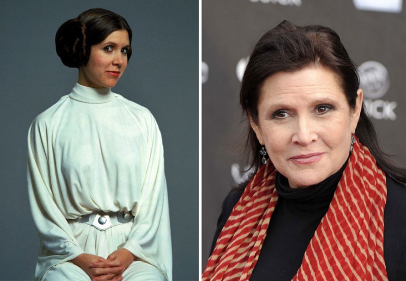 Carrie-Fisher-1977-2015-Princesa-Leia